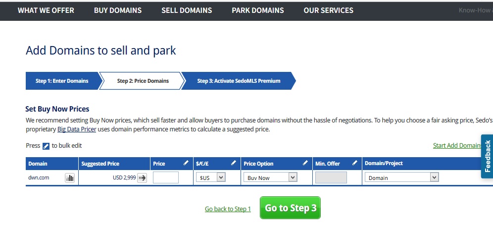 Did Sedo lead the seller of DWN.com to price it so low ?