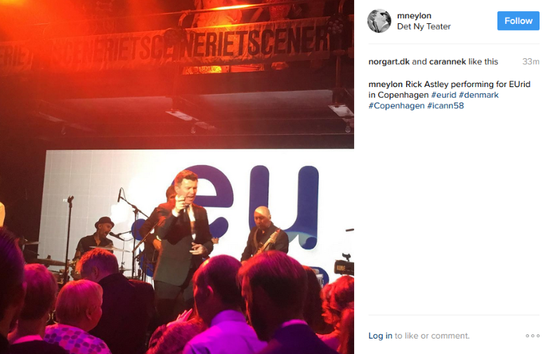 Rick Astley performed at the EUrid event!