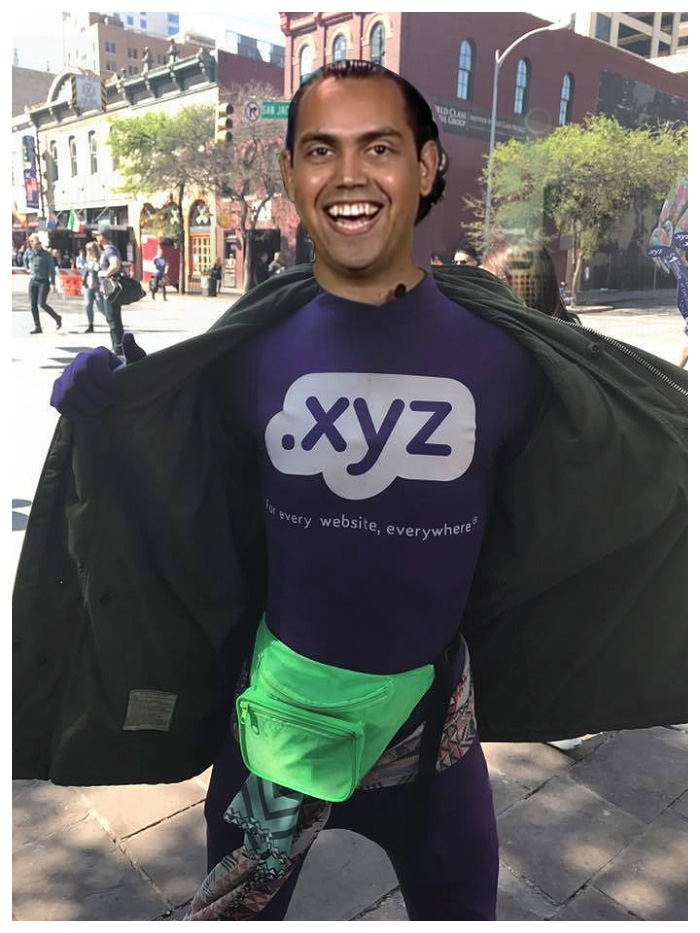 Busy day in SXSW for XYZ “purple man”