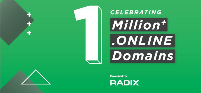 .ONLINE Becomes 5th New gTLD To Pass 1 Million Registrations, and Radix’s First
