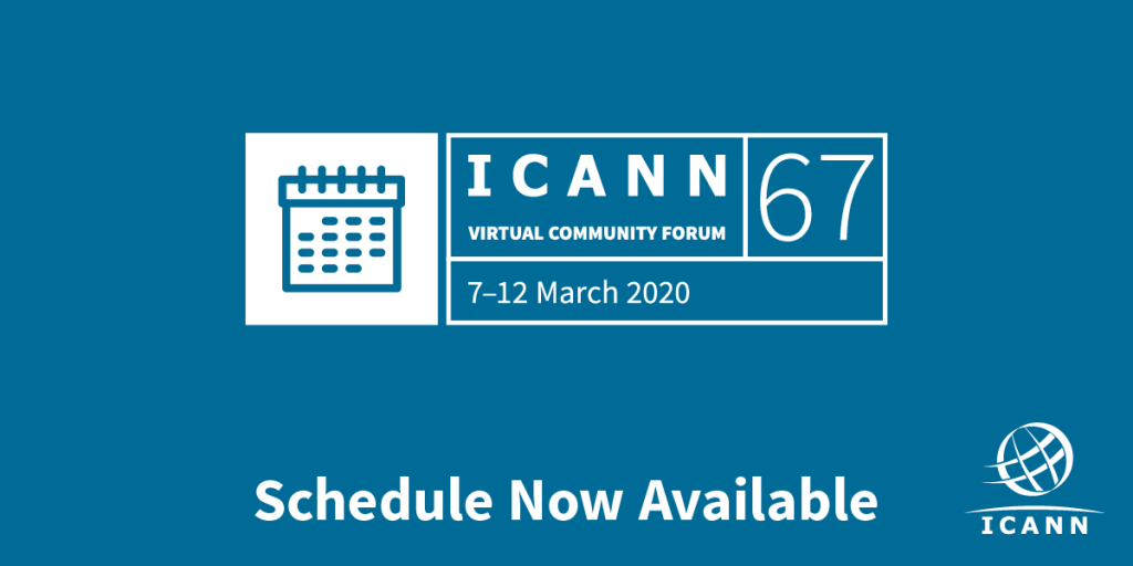 Meeting Schedule for ICANN67 Virtual Community Forum Now Available